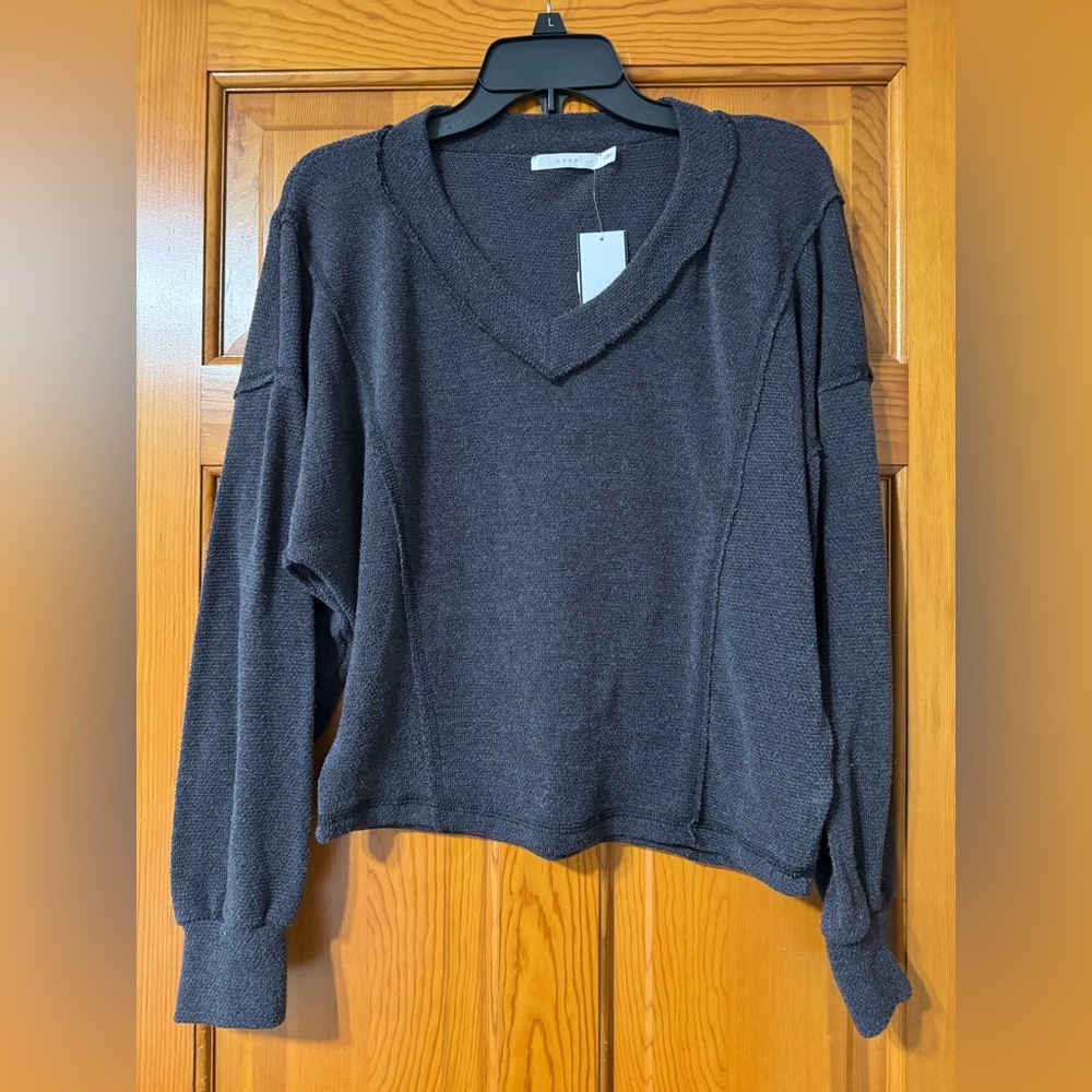 Lush Charcoal Knit Sweater NWT